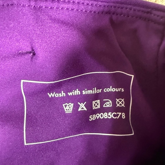 Sweaty Betty Power Colorblock 7/8 Length Yoga Workout Leggings Black Purple 4 - Picture 4 of 7